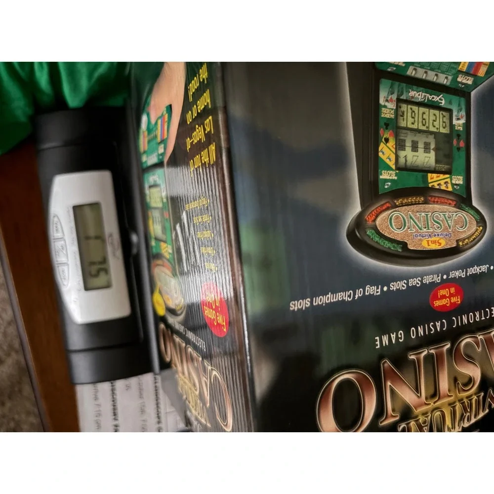 Excalibur Deluxe Virtual Casino Electronic Game VR02-V Green 5-in-1 Handheld